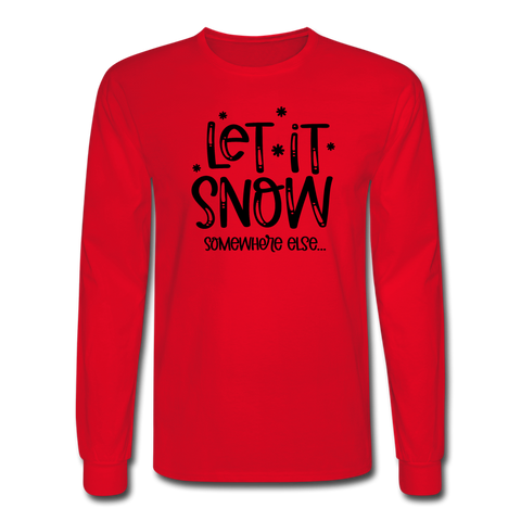 1087 4/4S Let It Snow PREMIUM TSHIRT - red