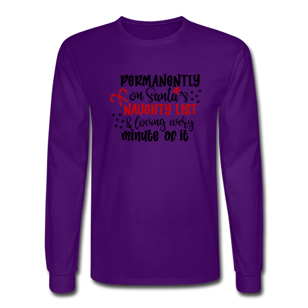 1093 4/4S Permanently On Naughty List PREMIUM TSHIRT - purple