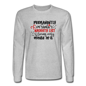 1093 4/4S Permanently On Naughty List PREMIUM TSHIRT - heather gray