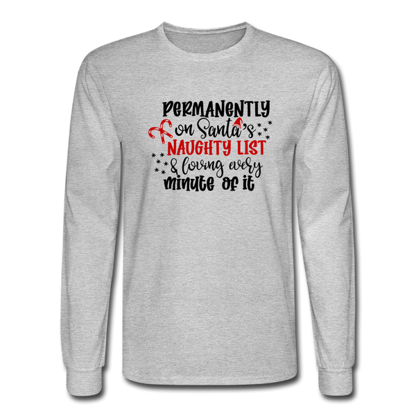 1093 4/4S Permanently On Naughty List PREMIUM TSHIRT - heather gray