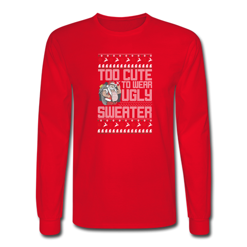 1097 4/4S Too Cute To Wear Ugly Sweater PREMIUM TSHIRT - red