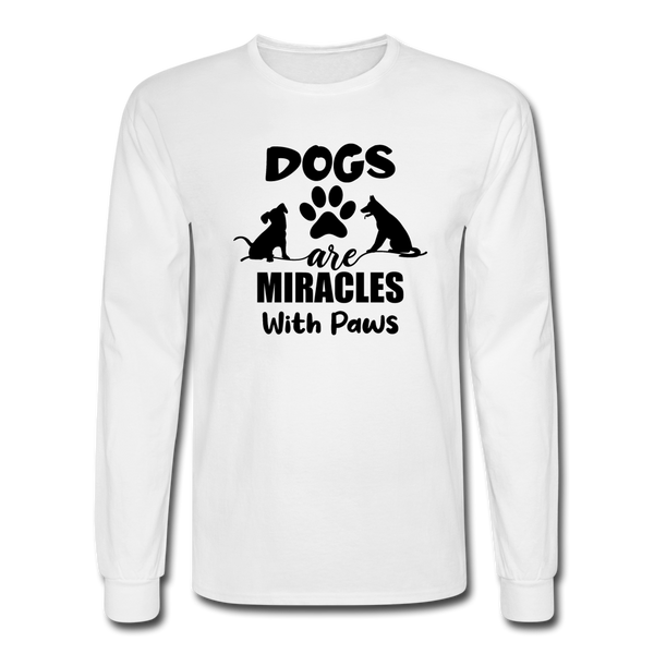 1127 4/4S Dogs Are Miracles PREMIUM TSHIRT - white