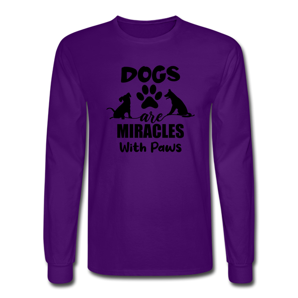 1127 4/4S Dogs Are Miracles PREMIUM TSHIRT - purple