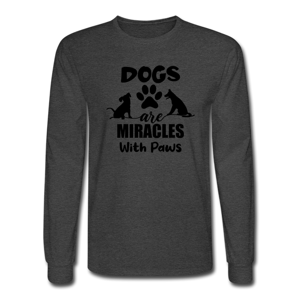 1127 4/4S Dogs Are Miracles PREMIUM TSHIRT - heather black