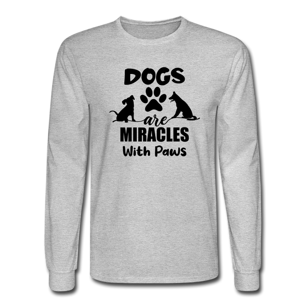 1127 4/4S Dogs Are Miracles PREMIUM TSHIRT - heather gray