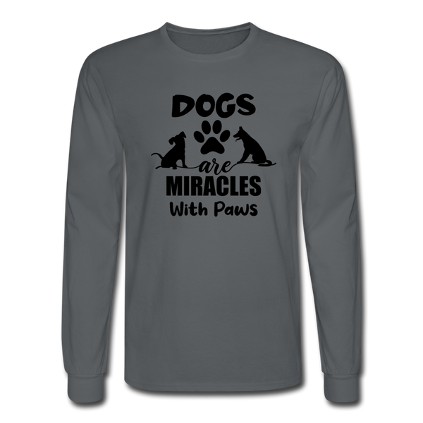 1127 4/4S Dogs Are Miracles PREMIUM TSHIRT - charcoal