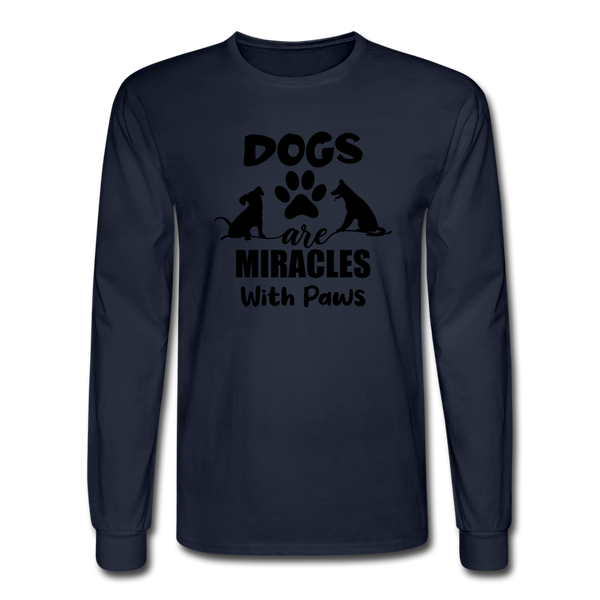 1127 4/4S Dogs Are Miracles PREMIUM TSHIRT - navy