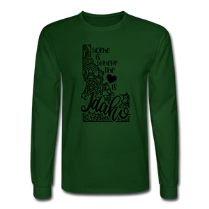 1152 4/4S Home Is Idaho PREMIUM TSHIRT - forest green