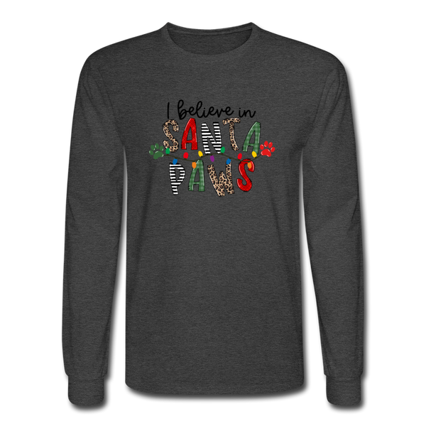 1186 4/4S I Believe In Santa Paws PREMIUM TSHIRT - heather black