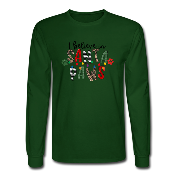 1186 4/4S I Believe In Santa Paws PREMIUM TSHIRT - forest green