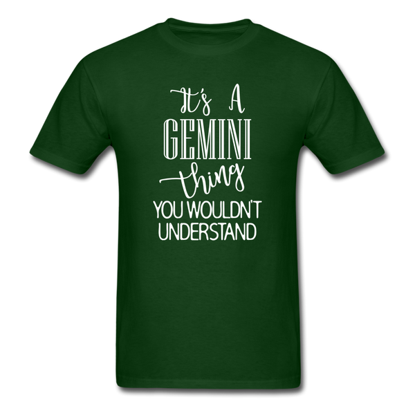 1396 1/4S It's A Gemini Thing PREMIUM TSHIRT - forest green
