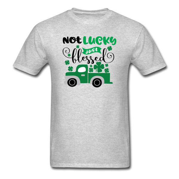 1474 1/4S Not Lucky Just Blessed Shamrock Truck PREMIUM TSHIRT - heather gray