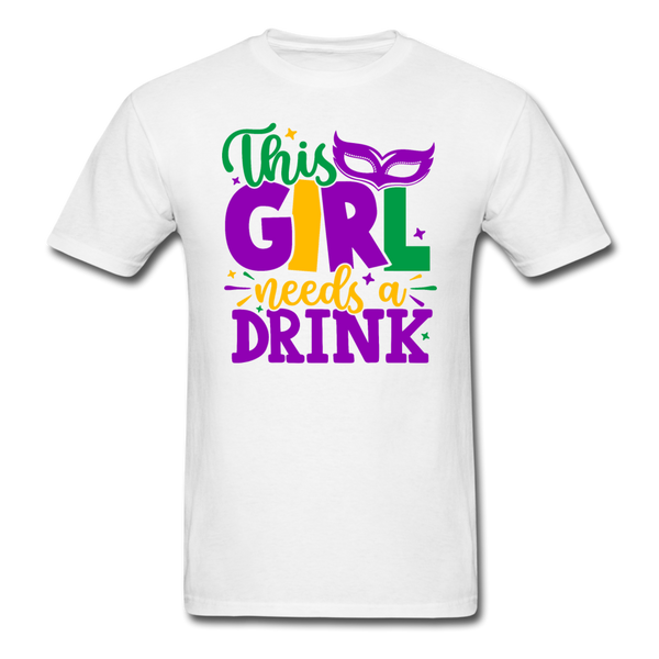 1484 1/4S This Girl Needs A Drink PREMIUM TSHIRT - white