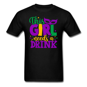 1484 1/4S This Girl Needs A Drink PREMIUM TSHIRT - black