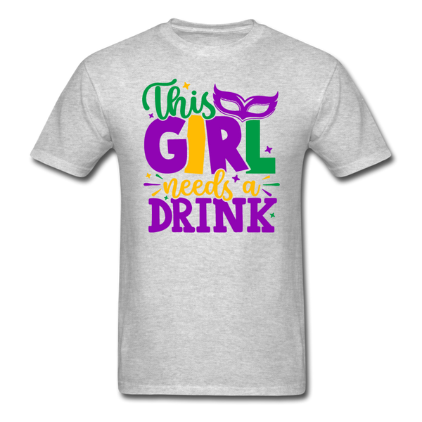 1484 1/4S This Girl Needs A Drink PREMIUM TSHIRT - heather gray
