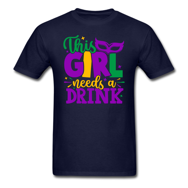 1484 1/4S This Girl Needs A Drink PREMIUM TSHIRT - navy