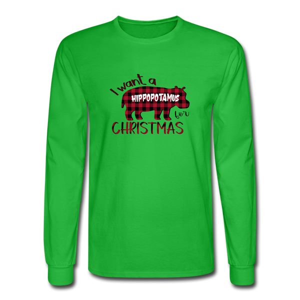 1023 4/4S I Want A Hippo PREMIUM TSHIRT - bright green