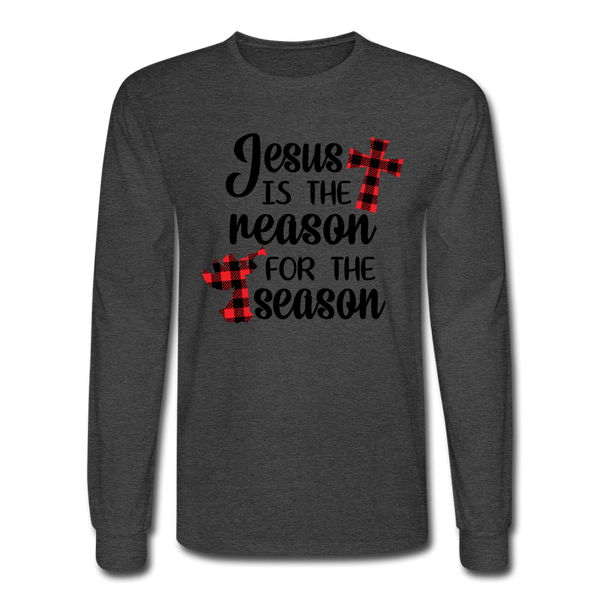 1025 4/4S Jesus Is The Reason For The Season PREMIUM TSHIRT - heather black