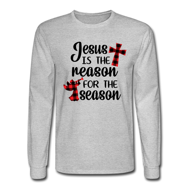 1025 4/4S Jesus Is The Reason For The Season PREMIUM TSHIRT - heather gray