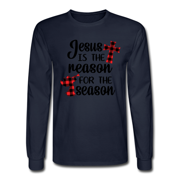 1025 4/4S Jesus Is The Reason For The Season PREMIUM TSHIRT - navy