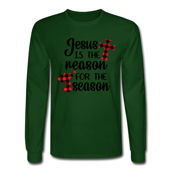 1025 4/4S Jesus Is The Reason For The Season PREMIUM TSHIRT - forest green