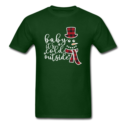 1082 1/4S Baby It's Cold Outside White PREMIUM TSHIRT - forest green