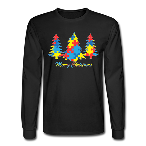 1027 4/4S Autism Awareness Merry Christmas PREMIUM TSHIRT - black