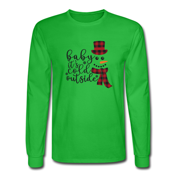 1028 4/4S Baby It's Cold Outside Black Letters PREMIUM TSHIRT - bright green