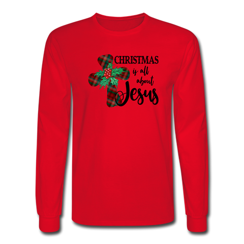 1033 4/4S Christmas Is All About Jesus PREMIUM TSHIRT - red