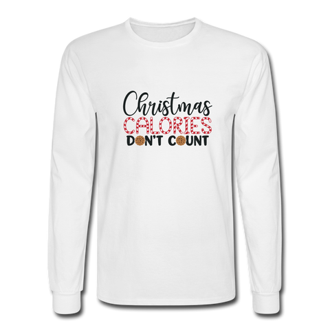 1034 4/4S Christmas Calories Don't Count PREMIUM TSHIRT - white