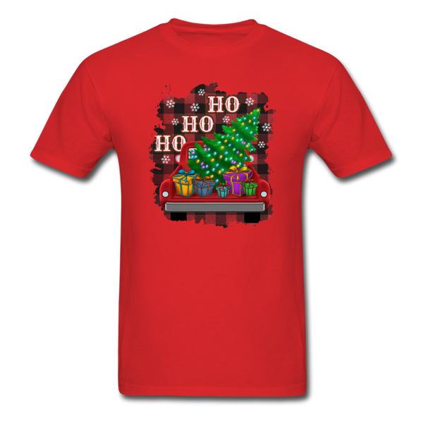 1055 1/4S HO HO HO Red Truck Tree PREMIUM TSHIRT - red