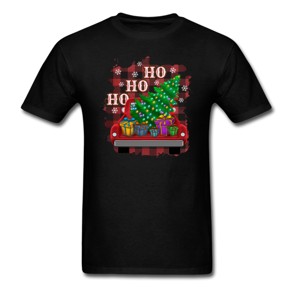 1055 1/4S HO HO HO Red Truck Tree PREMIUM TSHIRT - black