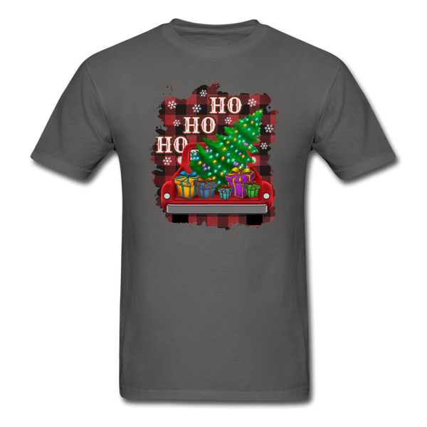 1055 1/4S HO HO HO Red Truck Tree PREMIUM TSHIRT - charcoal