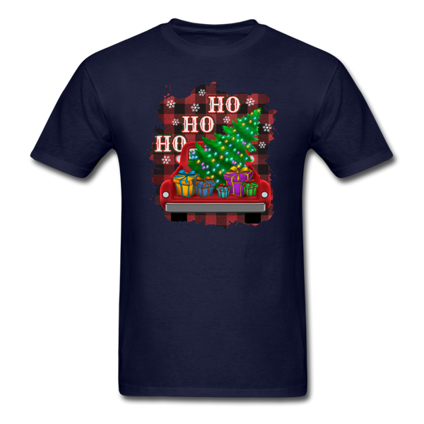 1055 1/4S HO HO HO Red Truck Tree PREMIUM TSHIRT - navy