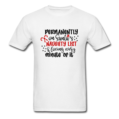 1093 1/4S Permanently On Naughty List PREMIUM TSHIRT - white