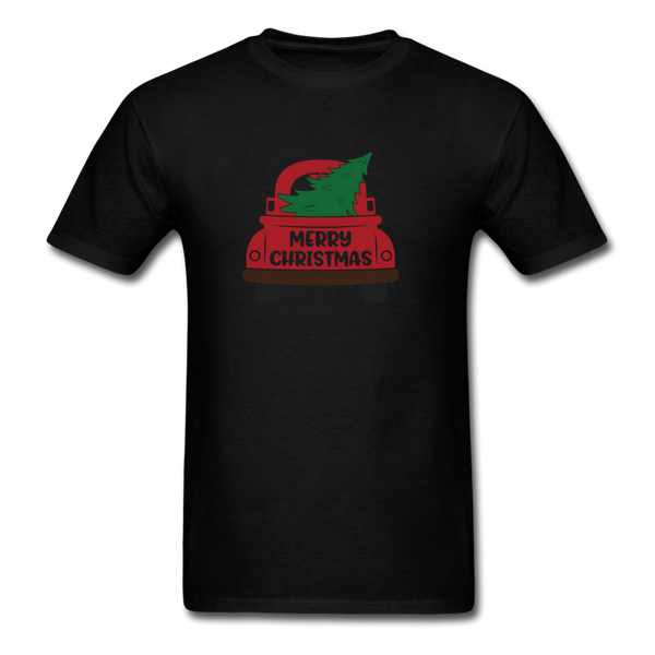 1090 1/4S Merry Christmas Red Truck PREMIUM TSHIRT - black