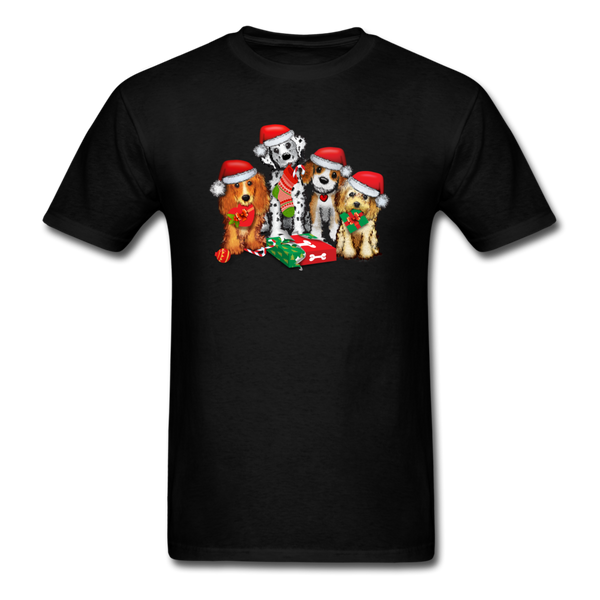 1189 1/4S Christmas Crew Dogs PREMIUM TSHIRT - black