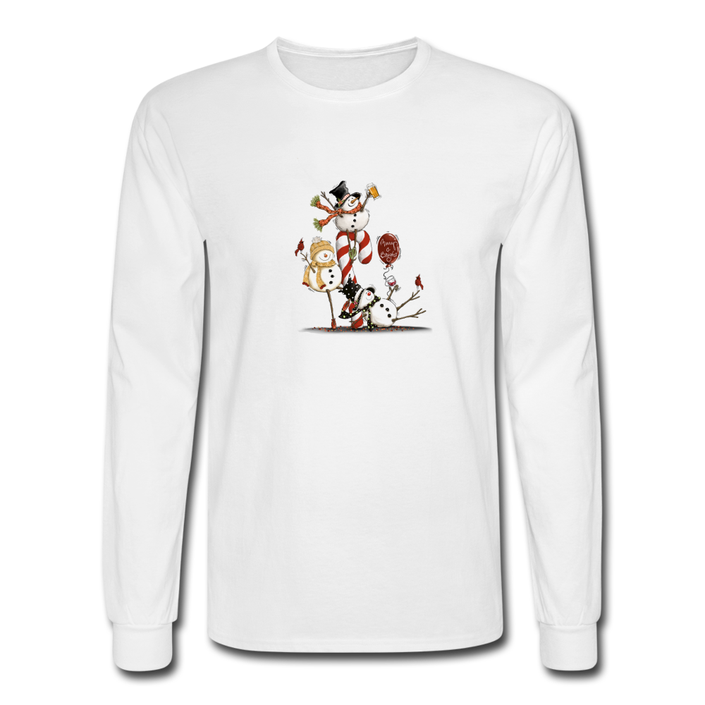 1217 4/4S Snowmen Party PREMIUM TSHIRT - white