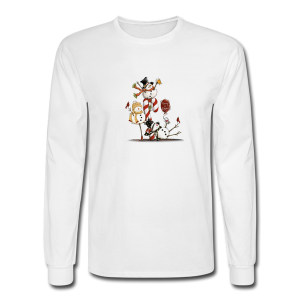 1217 4/4S Snowmen Party PREMIUM TSHIRT - white