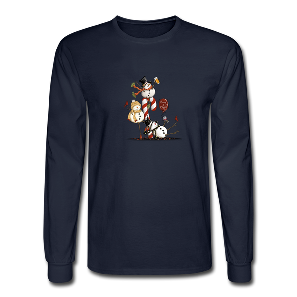 1217 4/4S Snowmen Party PREMIUM TSHIRT - navy