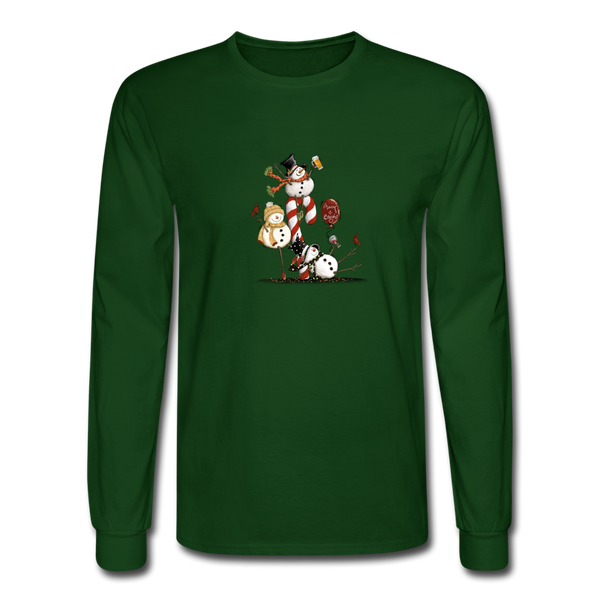 1217 4/4S Snowmen Party PREMIUM TSHIRT - forest green