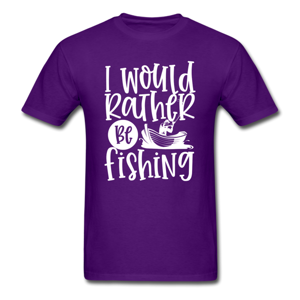 1375 1/4S I Would Rather Be Fishing PREMIUM TSHIRT - purple