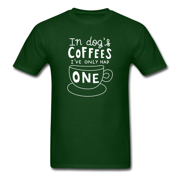 1010 1/4S In Dog's Coffees PREMIUM TSHIRT - forest green