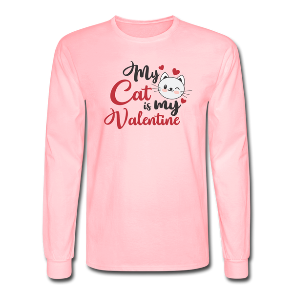 1016 4/4S My Cat Is My Valentine PREMIUM TSHIRT - pink