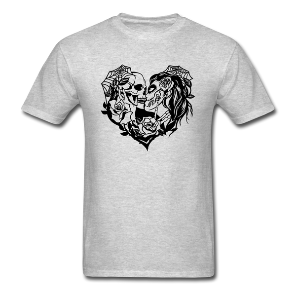 1466 1/4S Skull Love PREMIUM TSHIRT - heather gray