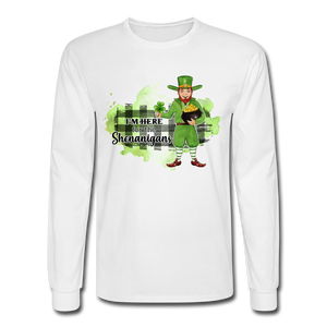 1046 4/4S Leprechaun I'm Here For The Shenanigans PREMIUM TSHIRT - white