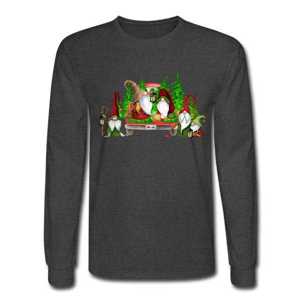 1081 4/4S Christmas Gnomes W/ Truck PREMIUM TSHIRT - heather black