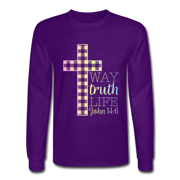 1098 4/4S Way Truth Life John 14:6 PREMIUM TSHIRT - purple