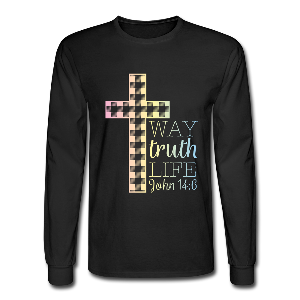 1098 4/4S Way Truth Life John 14:6 PREMIUM TSHIRT - black