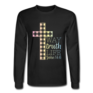 1098 4/4S Way Truth Life John 14:6 PREMIUM TSHIRT - black